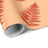 Papier Cadeau Fern 1, Mandarin Orange (Coin rond)