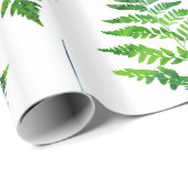 Papier Cadeau Fern Motif Feuille (Coin rond)
