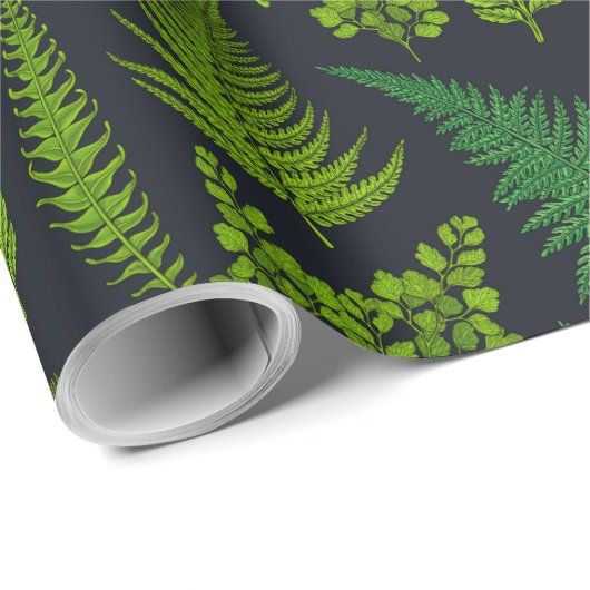 Papier Cadeau Ferns (Coin rond)