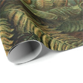 Papier Cadeau Ferns Palm Tree Antiquité Botanique Ferns Art (Coin rond)