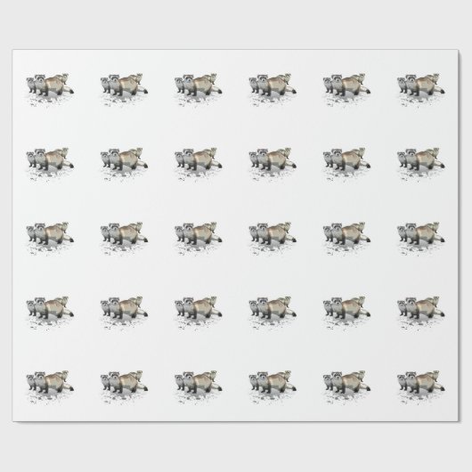 Papier Cadeau Ferrets (Plat)