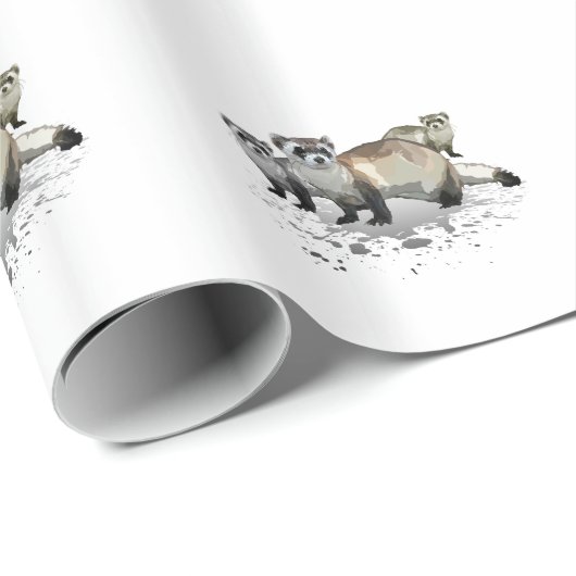 Papier Cadeau Ferrets (Coin rond)