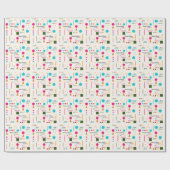 Papier Cadeau Festif Abstrait Anniversaire (Plat)