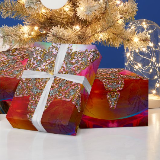 Papier Cadeau Festif Amusement Romantique Noël Snowflake (Vacances)