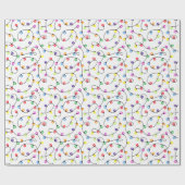 Papier Cadeau Festif Aquarelle Fête Fête Fête (Plat)