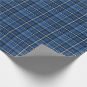 Papier Cadeau Festif Blue Plaid Holiday (Coin)