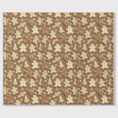 Papier Cadeau Festif carrelé pain d'épices (Plat)