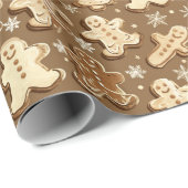 Papier Cadeau Festif carrelé pain d'épices (Coin rond)