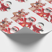 Papier Cadeau Festif de Noël amusant (Coin)