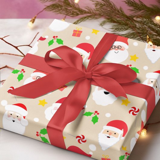 Papier Cadeau Festif du Père Noël