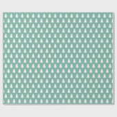 Papier Cadeau Festif Dusty Jade White Christmas Tree motif (Plat)