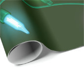 Papier Cadeau Festif Fêtes de Noël Lumières multicolores (Coin rond)