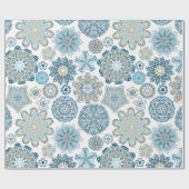 Papier Cadeau Festif Floral Mandala Flakes Motif (Plat)