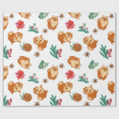 Papier Cadeau Festif Fluffy Chien Noël (Plat)