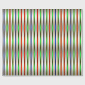 Papier Cadeau Festif Gris de verre rouge bleu vert argent (Plat)