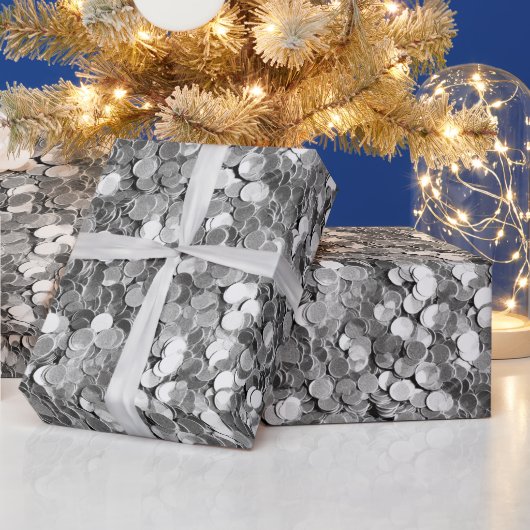 Papier Cadeau Festif Noël argent (Vacances)