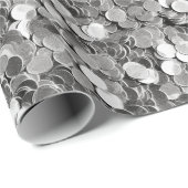 Papier Cadeau Festif Noël argent (Coin rond)