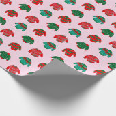 Papier Cadeau Festif Noël laid Sweater Motif rose cadeau cadeau (Coin)