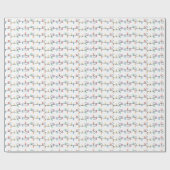 Papier Cadeau Festif Noël Lumières à cordes (Plat)