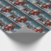 Papier Cadeau Festif Père Noël Père Noël (Coin)