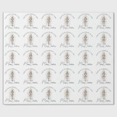 Papier Cadeau Festif Pink Gold Nutcracker Noël (Plat)