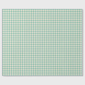Papier Cadeau Festif Plaid En vichy Motif vert Noël (Plat)