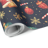 ❄️ Papier cadeau festif pour Noël (Coin rond)