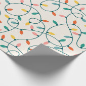 Papier Cadeau Festif Rétro Noël Light Strand Motif (Coin)