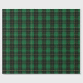 Papier Cadeau Festif Vert hiver Noël Plaid Motif (Plat)
