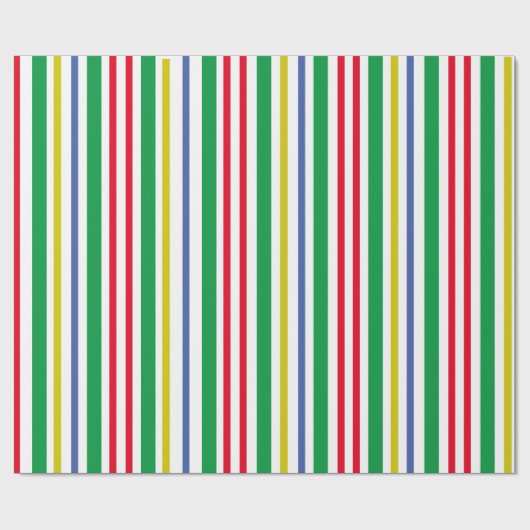 Papier Cadeau Festif Vert Rouge Or Bleu Bleu Bleu Verticale (Plat)