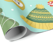 Papier Cadeau Festif Winter Wonderland (Coin rond)