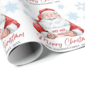 Papier Cadeau Festin Funny Père Noël (Coin rond)