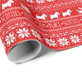 Papier Cadeau Festin Funny Scottish Terriers Noël (Coin rond)