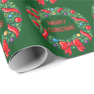 Papier Cadeau Festin Joyeux Noël Whimsical Reef