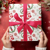 Papier Cadeau Festin Nutcracker & Red Bow Noël