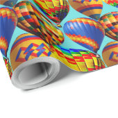 Papier Cadeau Festival de ballons colorés collage (Coin rond)