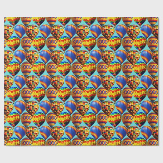 Papier Cadeau Festival de ballons colorés collage (Plat)