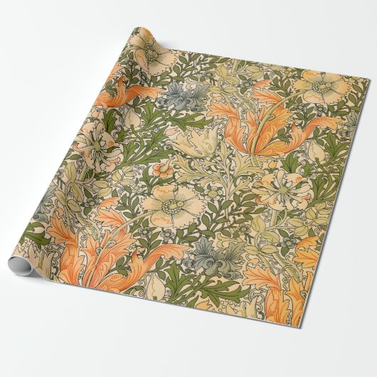 Papier Cadeau Festival de fleurs de William Morris Spring Compto (Déroulé)