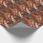 Papier Cadeau Festival de Noël de Chien Basenji (Coin)