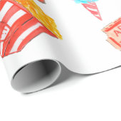 Papier Cadeau Festival du Carnaval de cirque mignonne Enfants (Coin rond)