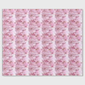 Papier Cadeau Festival japonais de fleurs de cerisiers roses Hap (Plat)