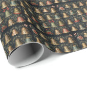 Papier Cadeau Festive Bell de Noël multicolore (Coin rond)