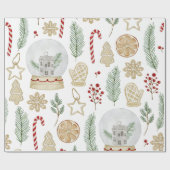 Papier Cadeau Festive Boho Noël (Plat)