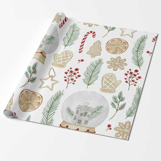 Papier Cadeau Festive Boho Noël (Déroulé)