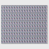 Papier Cadeau Festive Boston Terrier Christmas Art (Plat)