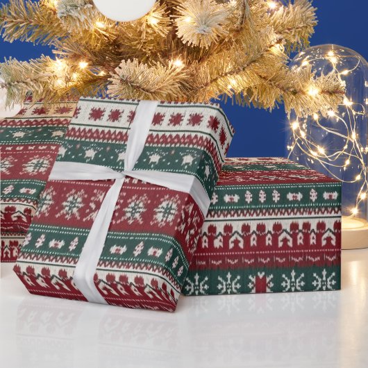 Papier Cadeau Festive carrelée Noël affreuse fête de pull (Vacances)