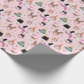 Papier Cadeau Festive Chat Faces en Motif Casquette de vacances (Coin)