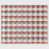 Papier Cadeau Festive Christmas | Holiday Plaid & Snowflake Desi (Plat)
