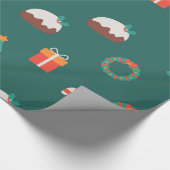 Papier Cadeau Festive Christmas icons pattern (Coin)