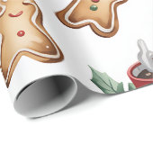 Papier Cadeau Festive Christmas Wrapping Paper (Coin rond)